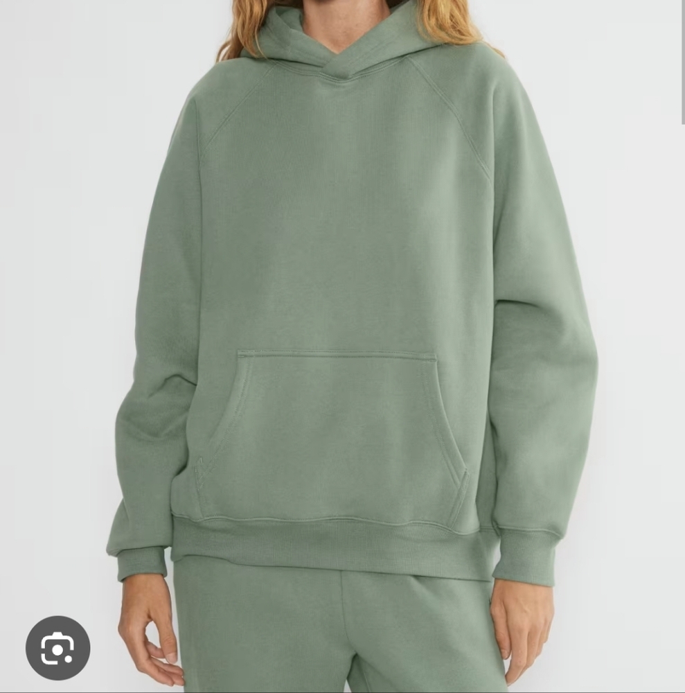 Aritzia Cozy Sweatfleece Mega Raglan Hoodie - Smoky Sage - Picture 3 of 4